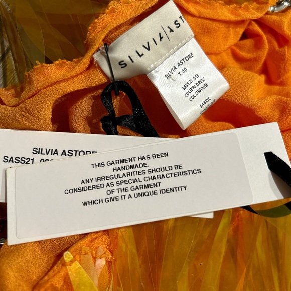 NWT Silvia Astore SS21 Annie’s Ibiza Colibri mini orange sequin dress - Picture 5 of 9